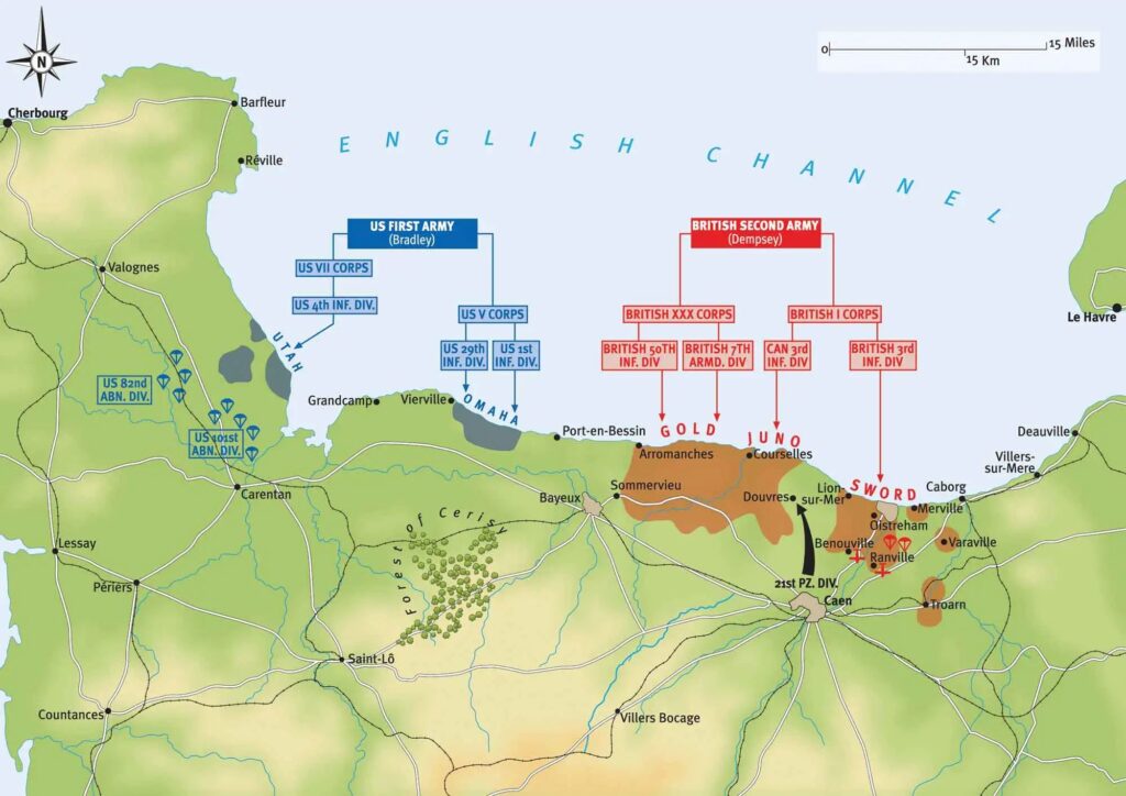 DDay invasion map